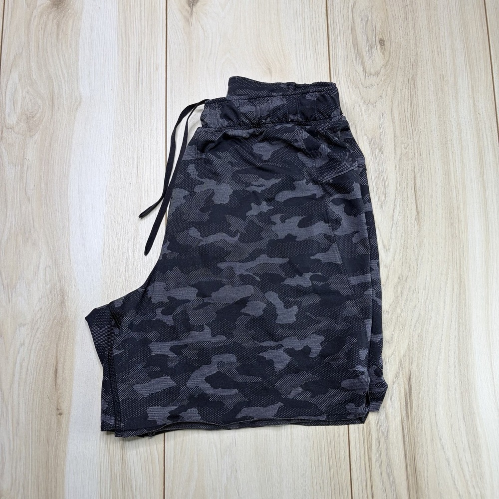 Lululemon Men's Surge Short 6" Lined Jacquard Variegated Mesh Camo Black Small